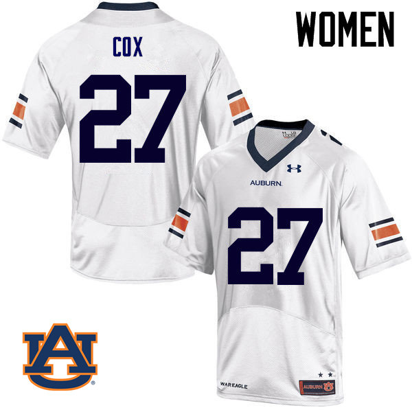 Women Auburn Tigers #27 Chandler Cox College Football Jerseys Sale-White